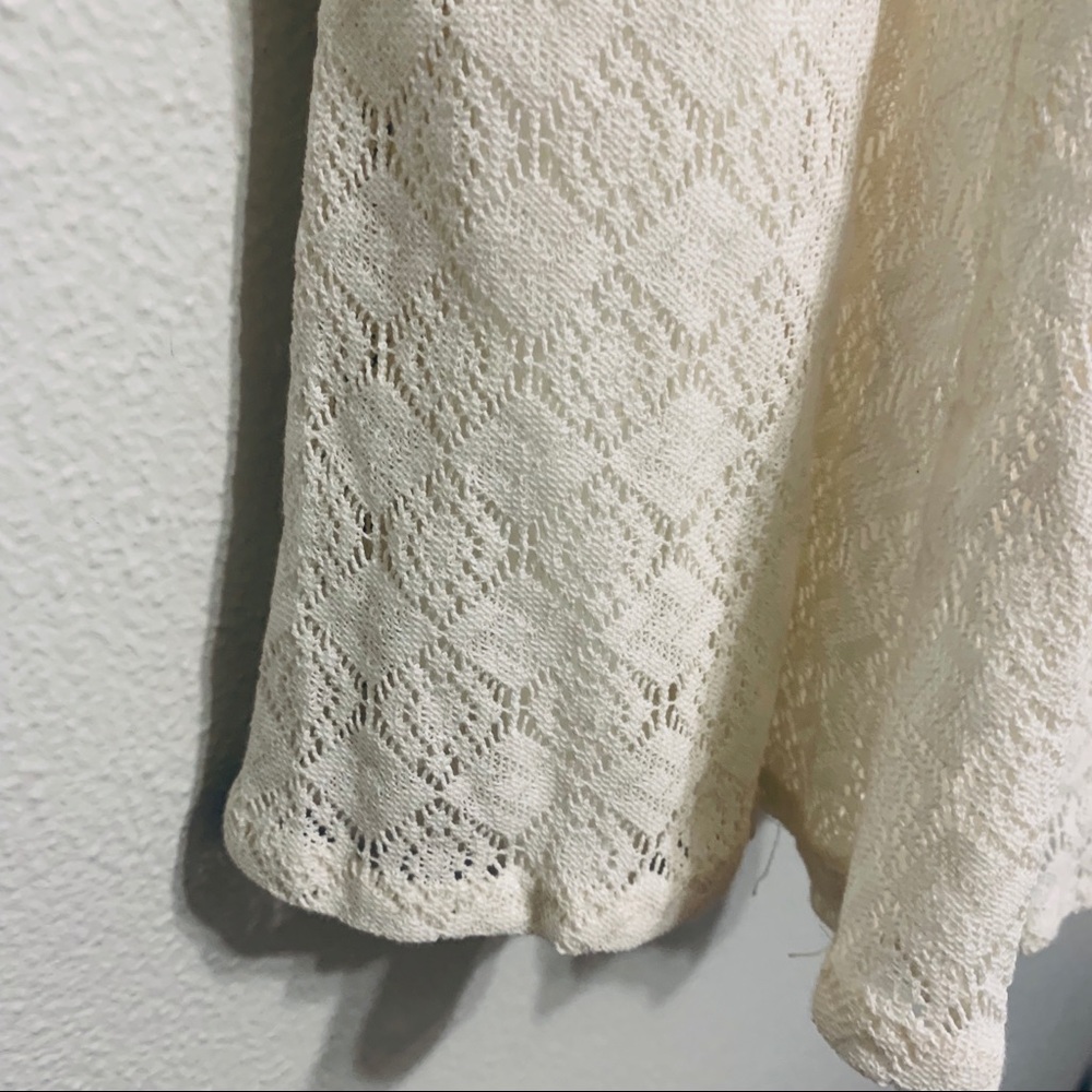 {Free People} Lace Crochet Cut Out Dress - Picture 5 of 6